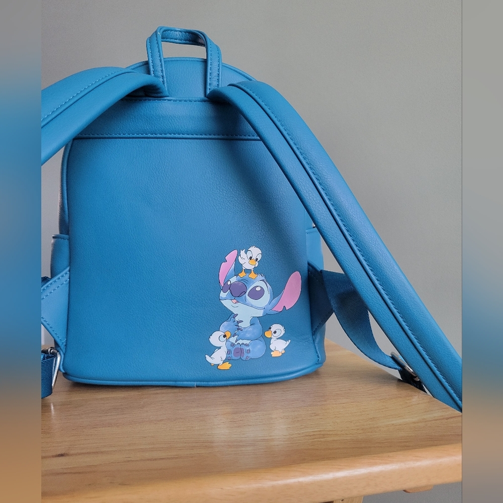 RARE Stitch and Duckling Loungefly Disney Backpack - Picture 3 of 12